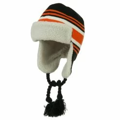 Outdoor Contrast Jacquard Striped Knit Hat
