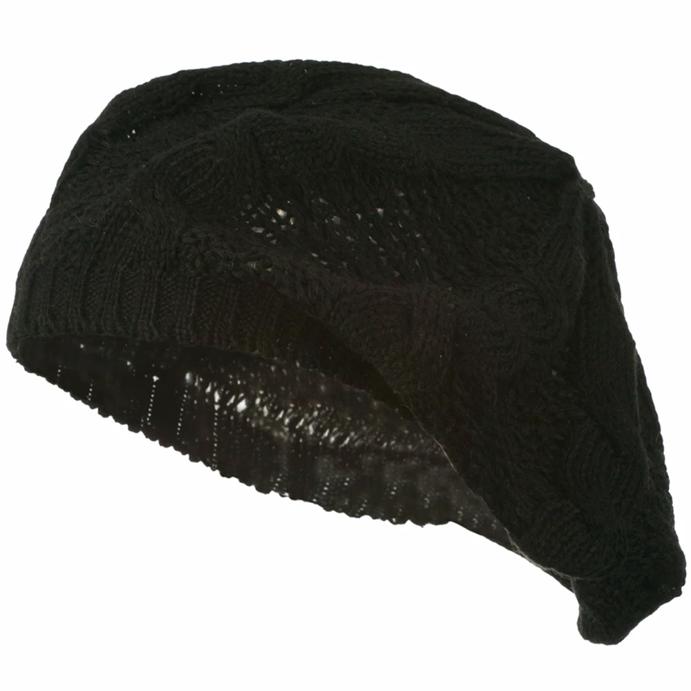 Hatiya Big Cable Knitted Beret