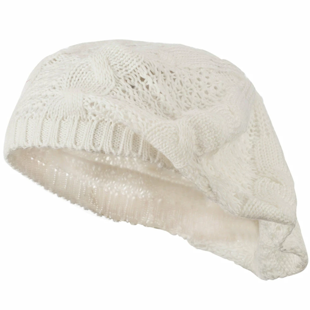Hatiya Big Cable Knitted Beret - Image 6