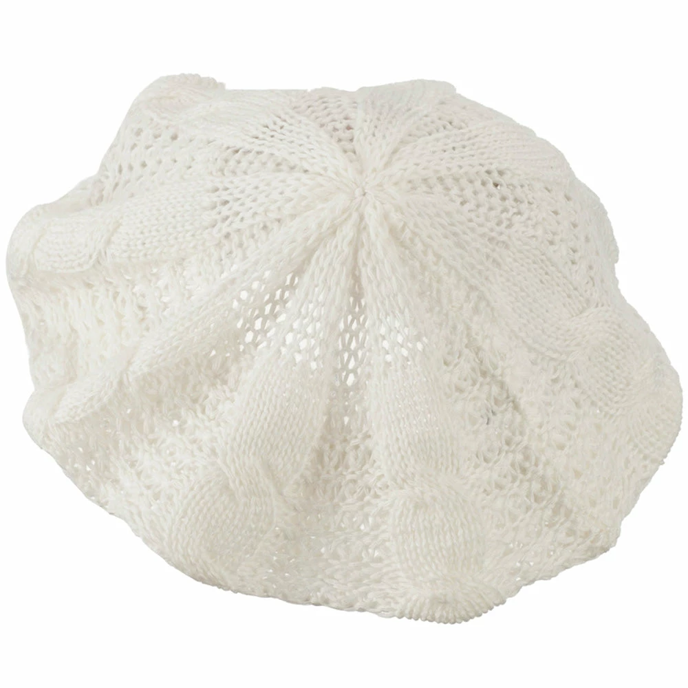Hatiya Big Cable Knitted Beret - Image 8