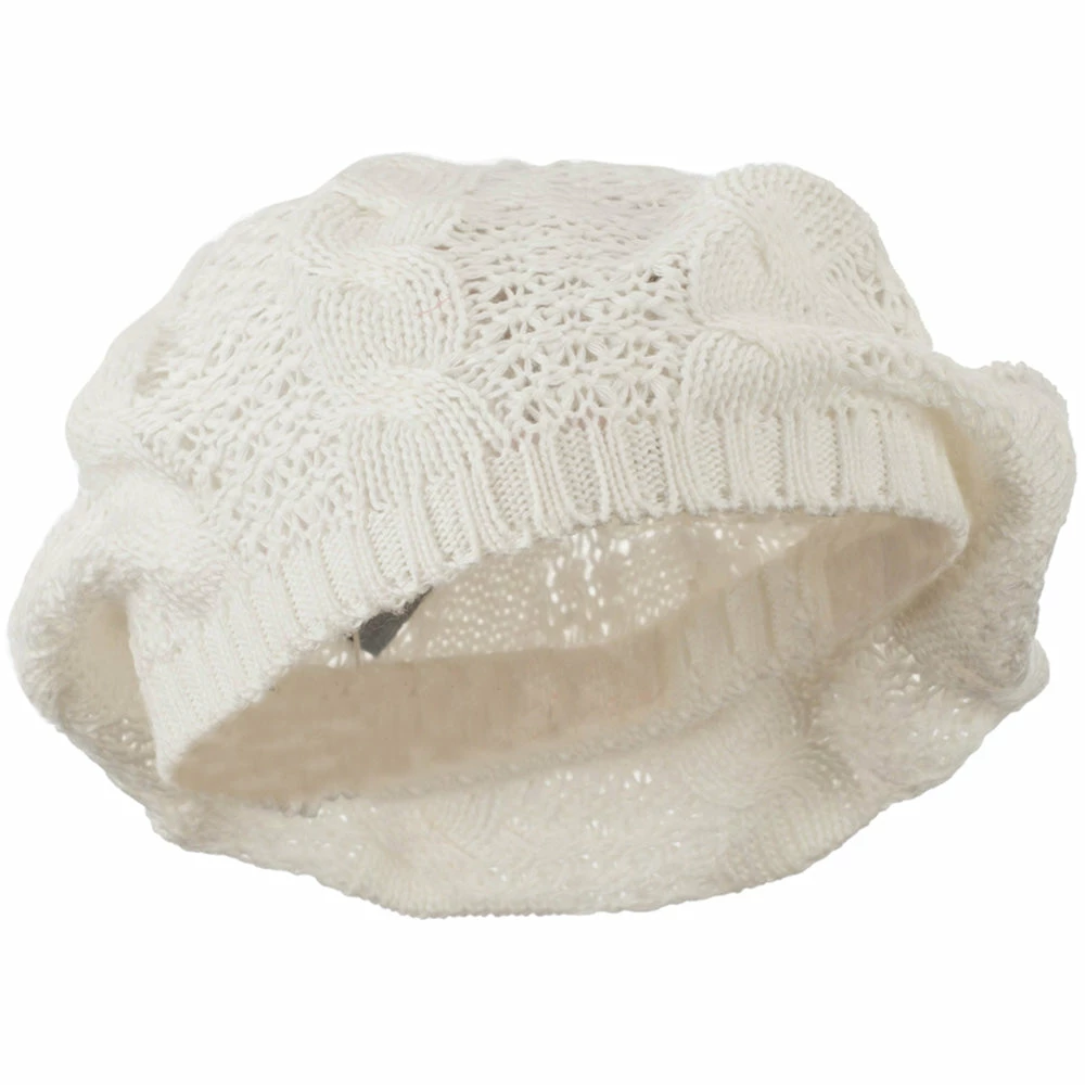 Hatiya Big Cable Knitted Beret - Image 7