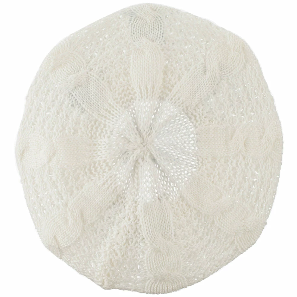 Hatiya Big Cable Knitted Beret - Image 10