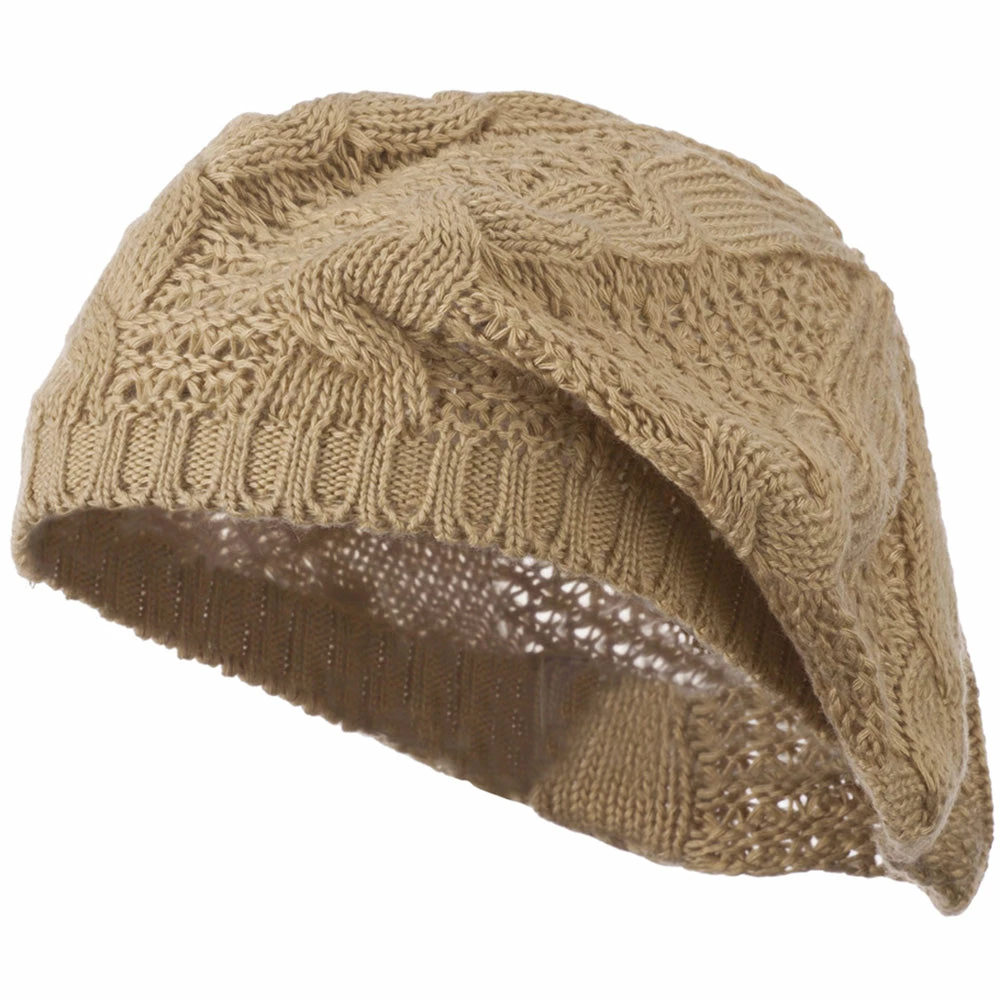 Hatiya Big Cable Knitted Beret - Image 11