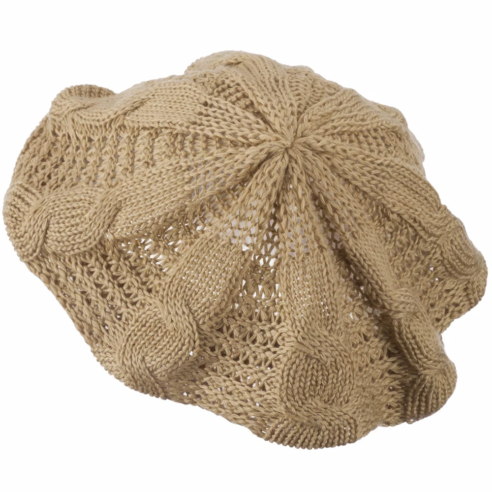 Hatiya Big Cable Knitted Beret - Image 12