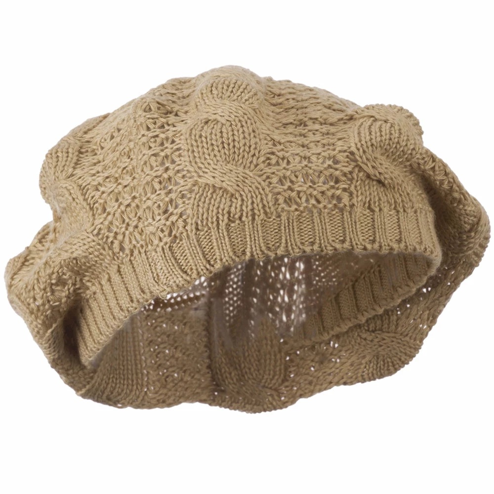 Hatiya Big Cable Knitted Beret - Image 15