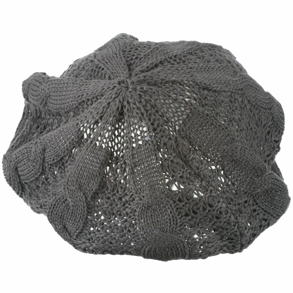 Hatiya Big Cable Knitted Beret - Image 28