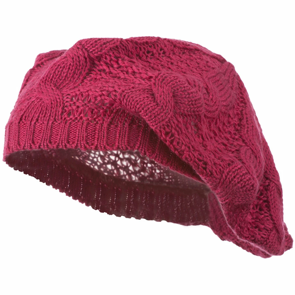 Hatiya Big Cable Knitted Beret - Image 31
