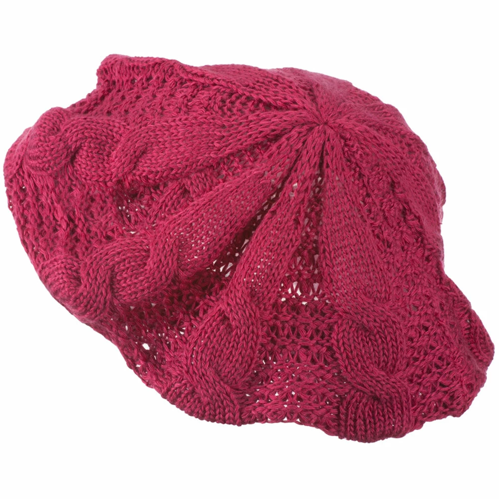 Hatiya Big Cable Knitted Beret - Image 33