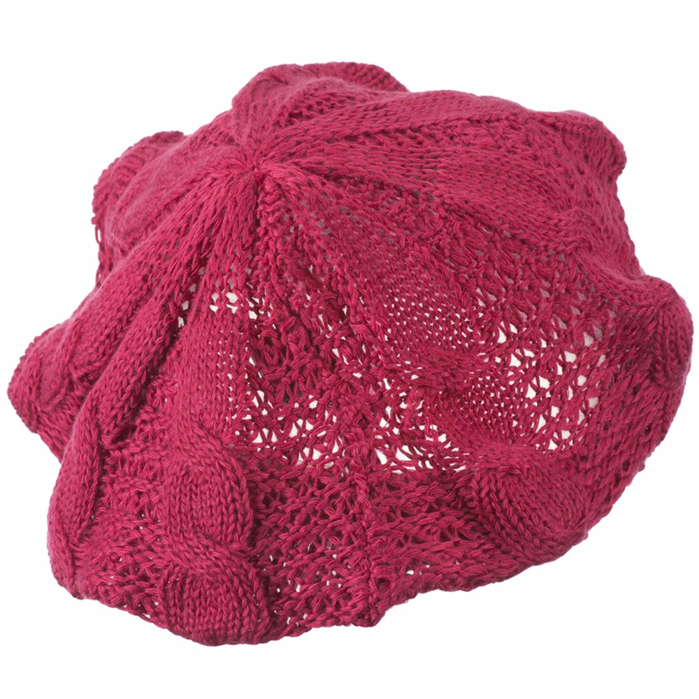 Hatiya Big Cable Knitted Beret - Image 35