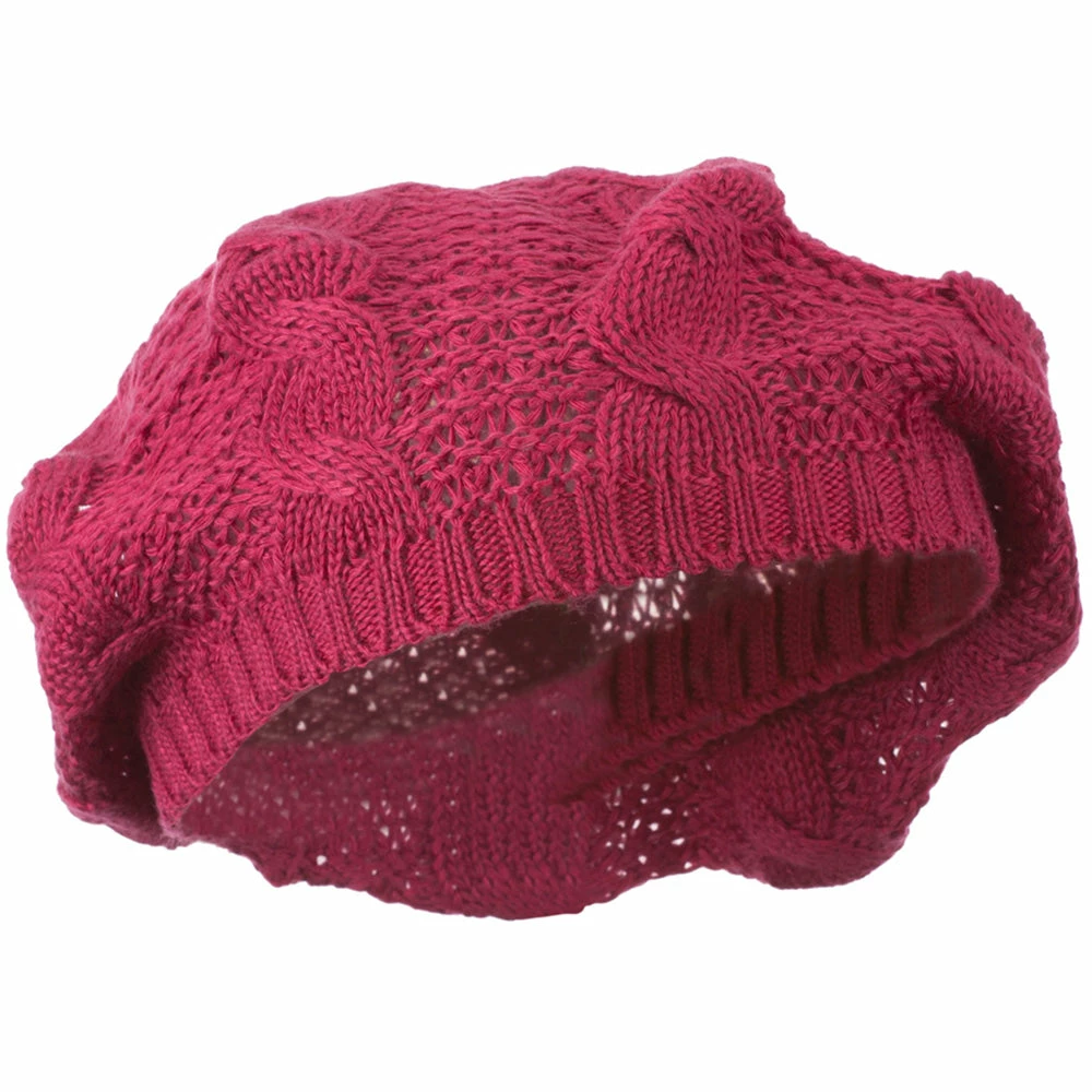 Hatiya Big Cable Knitted Beret - Image 32
