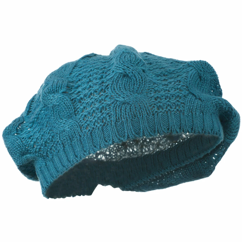 Hatiya Big Cable Knitted Beret - Image 18