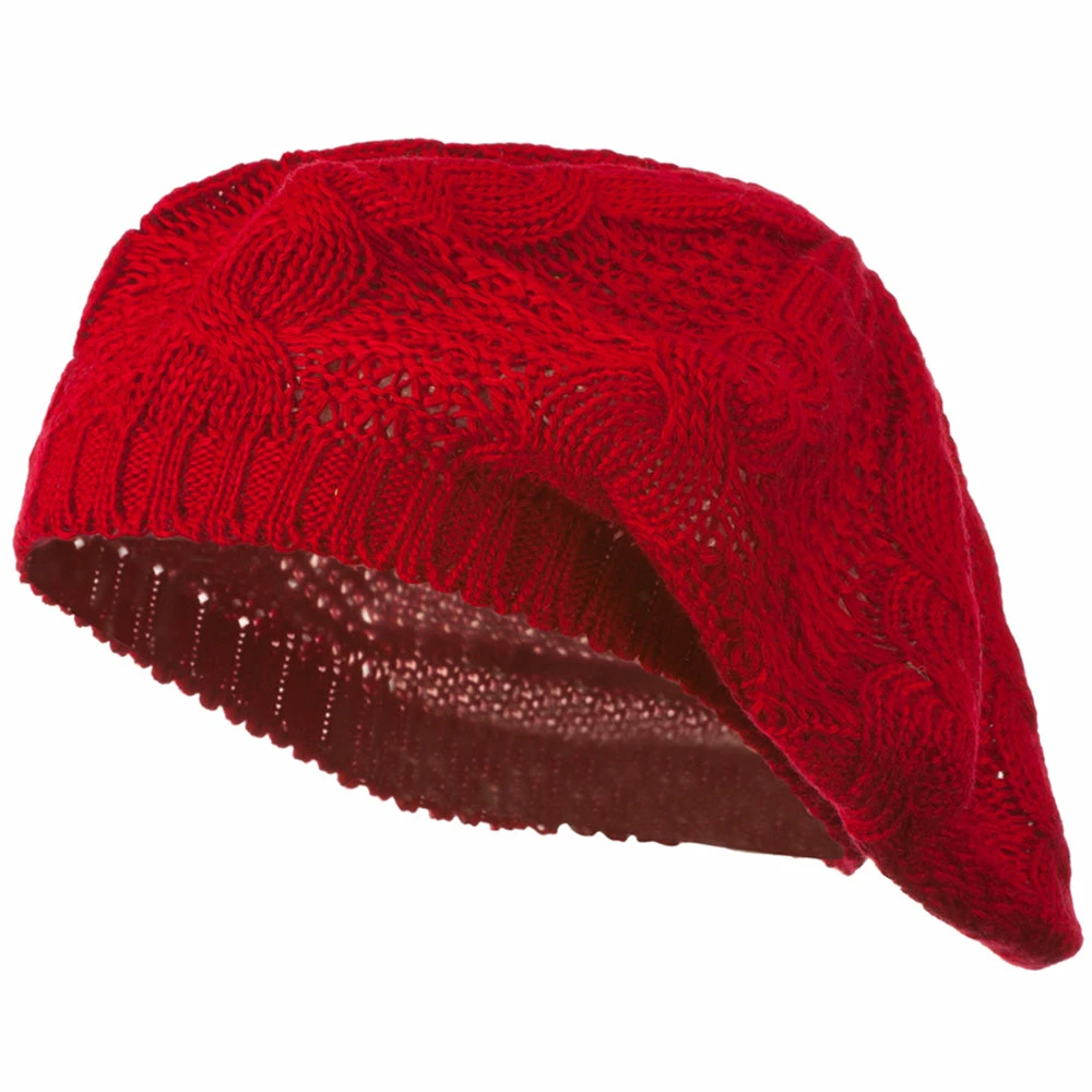 Hatiya Big Cable Knitted Beret - Image 21
