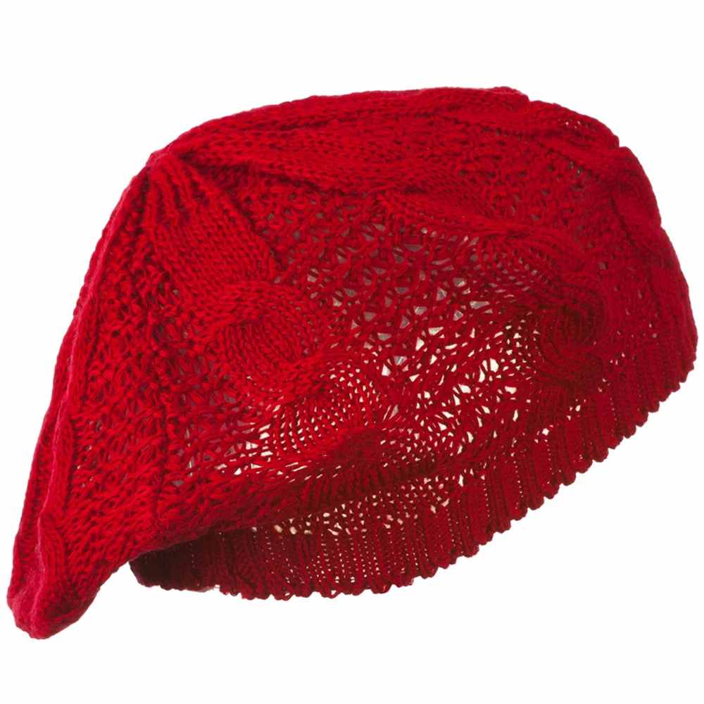Hatiya Big Cable Knitted Beret - Image 22