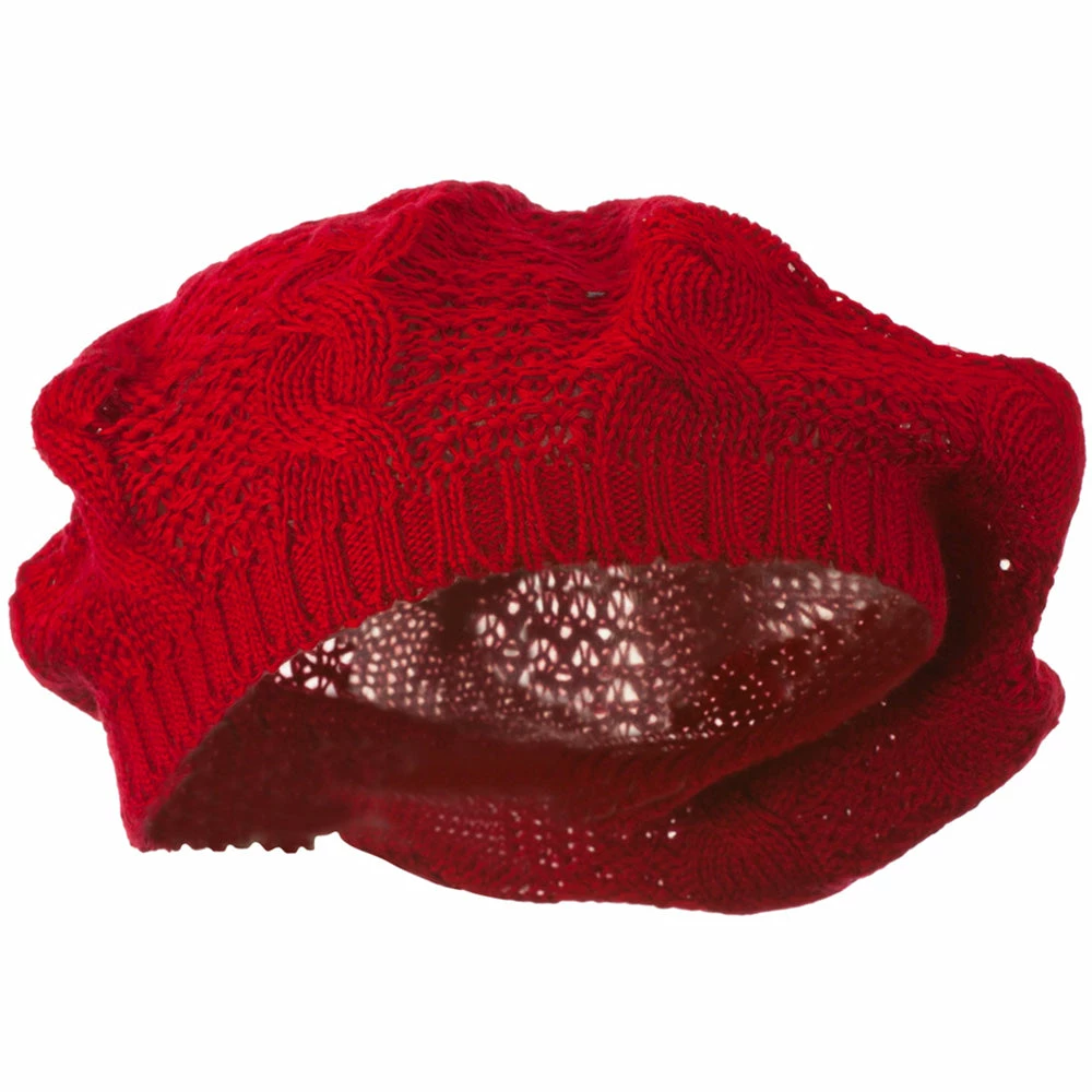 Hatiya Big Cable Knitted Beret - Image 24