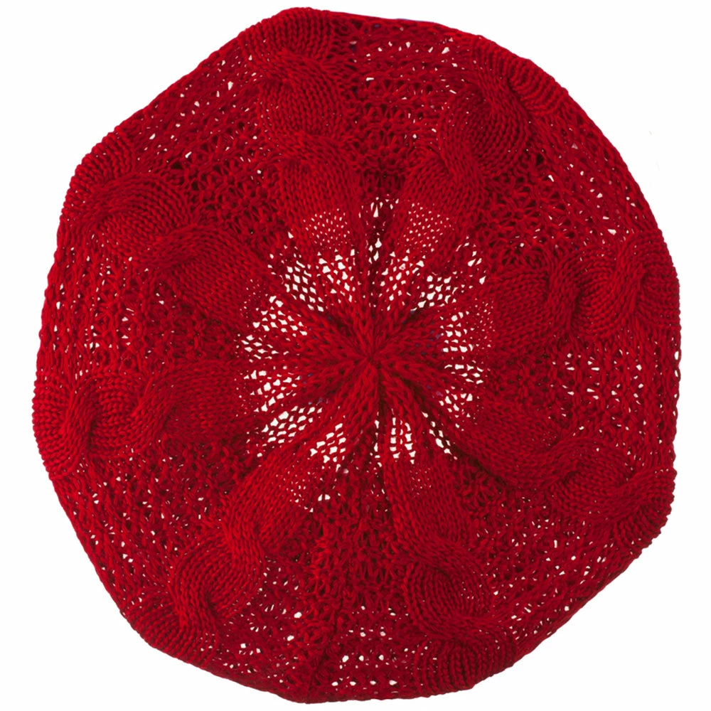Hatiya Big Cable Knitted Beret - Image 23
