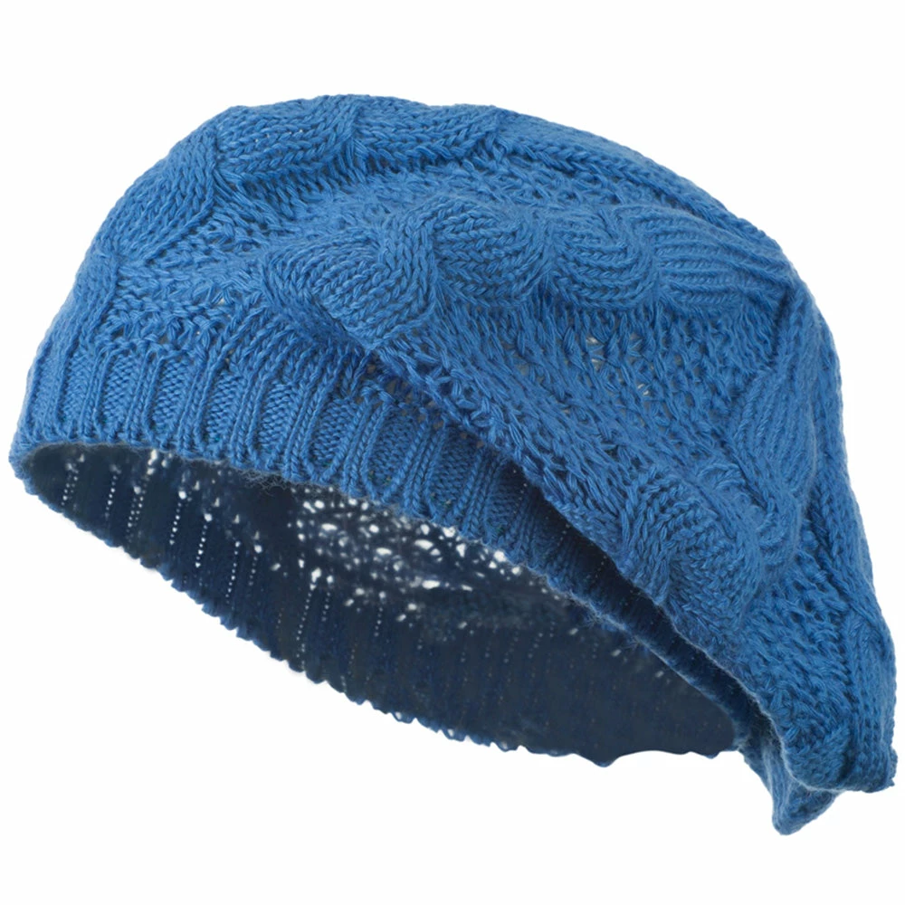 Hatiya Big Cable Knitted Beret - Image 36