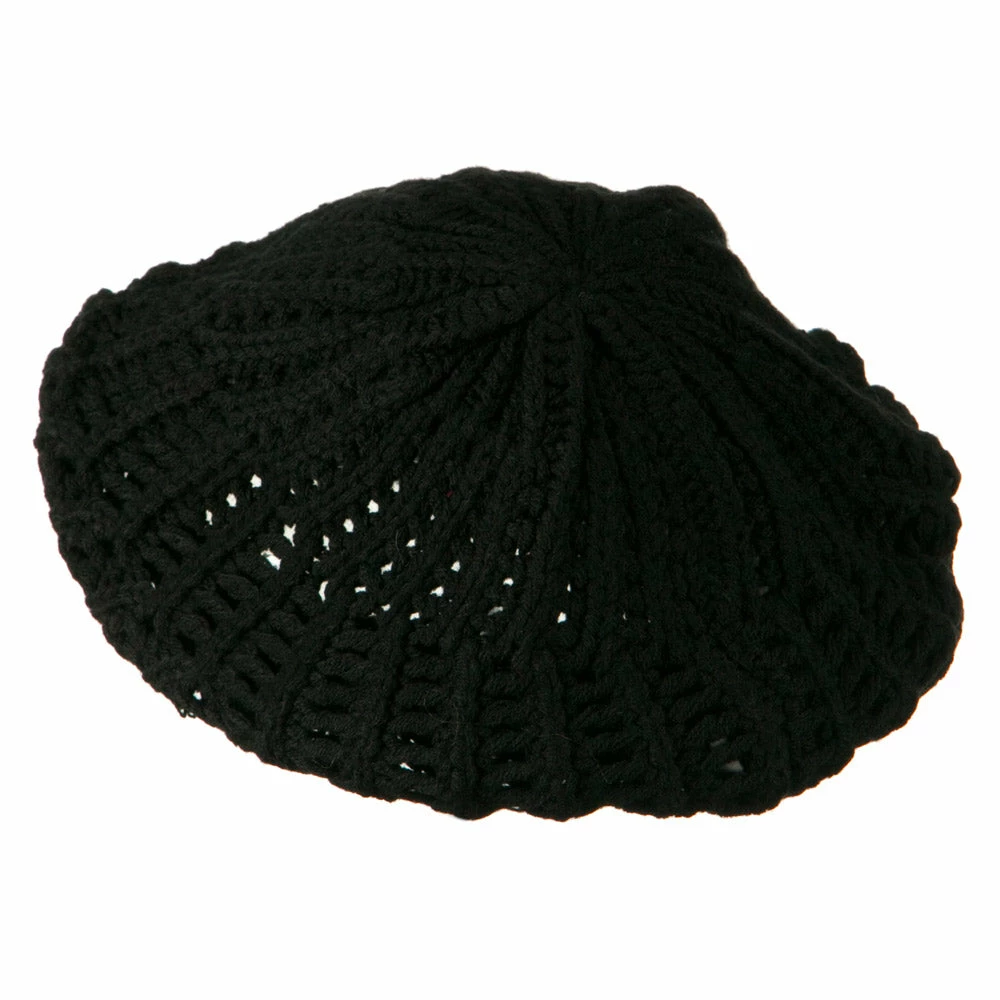 Hatiya Crocheted Knit Beret - Image 5