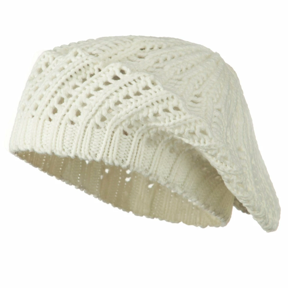 Hatiya Crocheted Knit Beret - Image 6