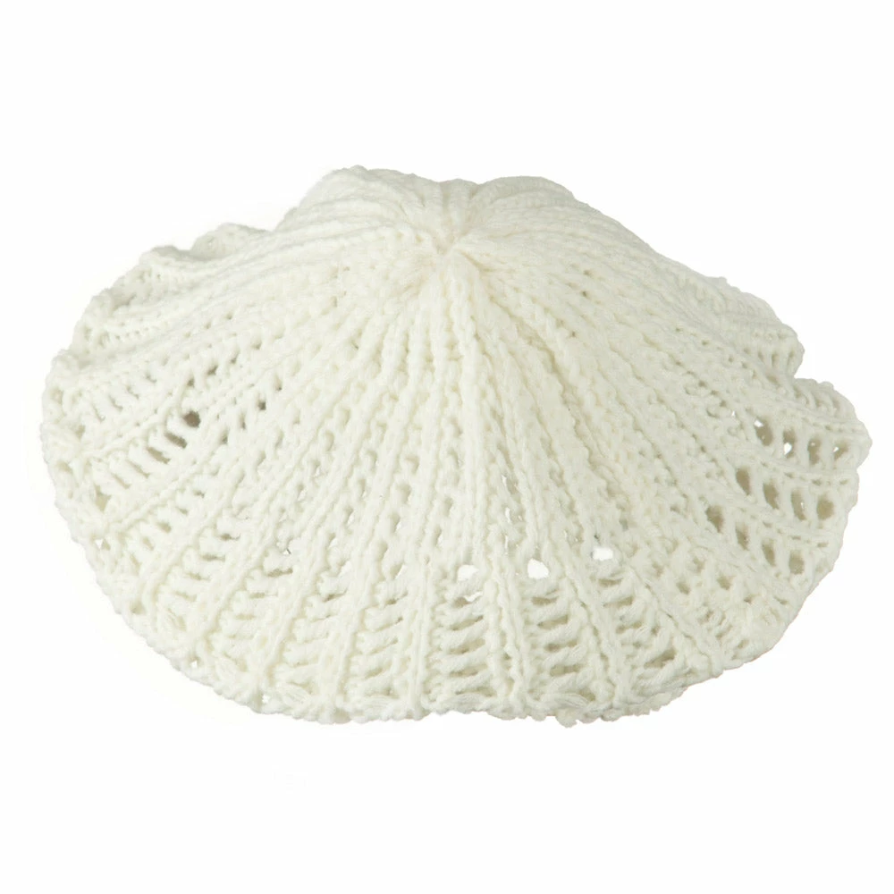 Hatiya Crocheted Knit Beret - Image 10