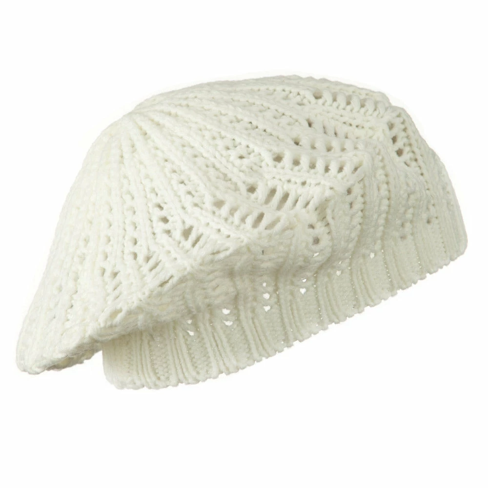 Hatiya Crocheted Knit Beret - Image 7