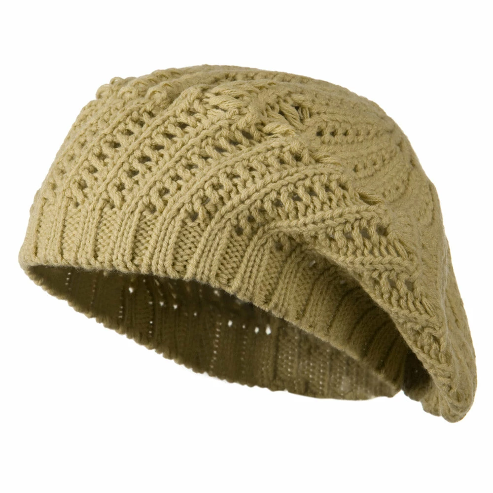 Hatiya Crocheted Knit Beret - Image 11