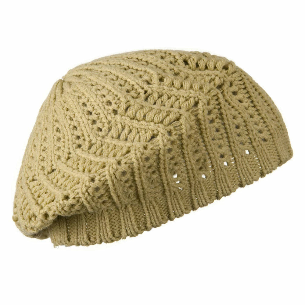 Hatiya Crocheted Knit Beret - Image 15