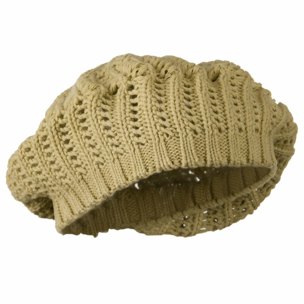 Hatiya Crocheted Knit Beret - Image 13