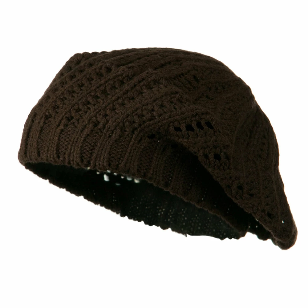 Hatiya Crocheted Knit Beret - Image 16