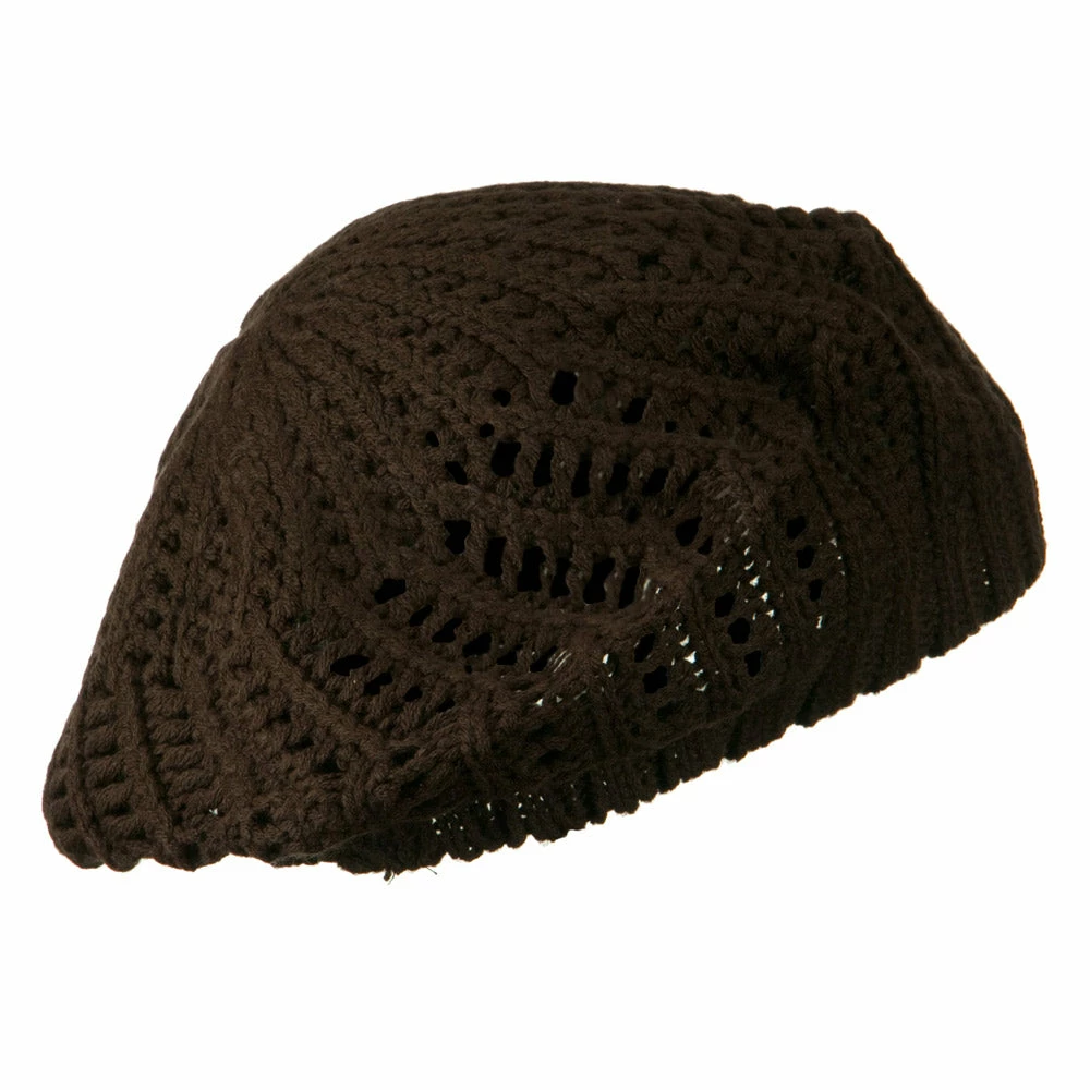 Hatiya Crocheted Knit Beret - Image 20