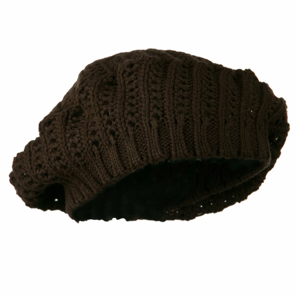 Hatiya Crocheted Knit Beret - Image 18