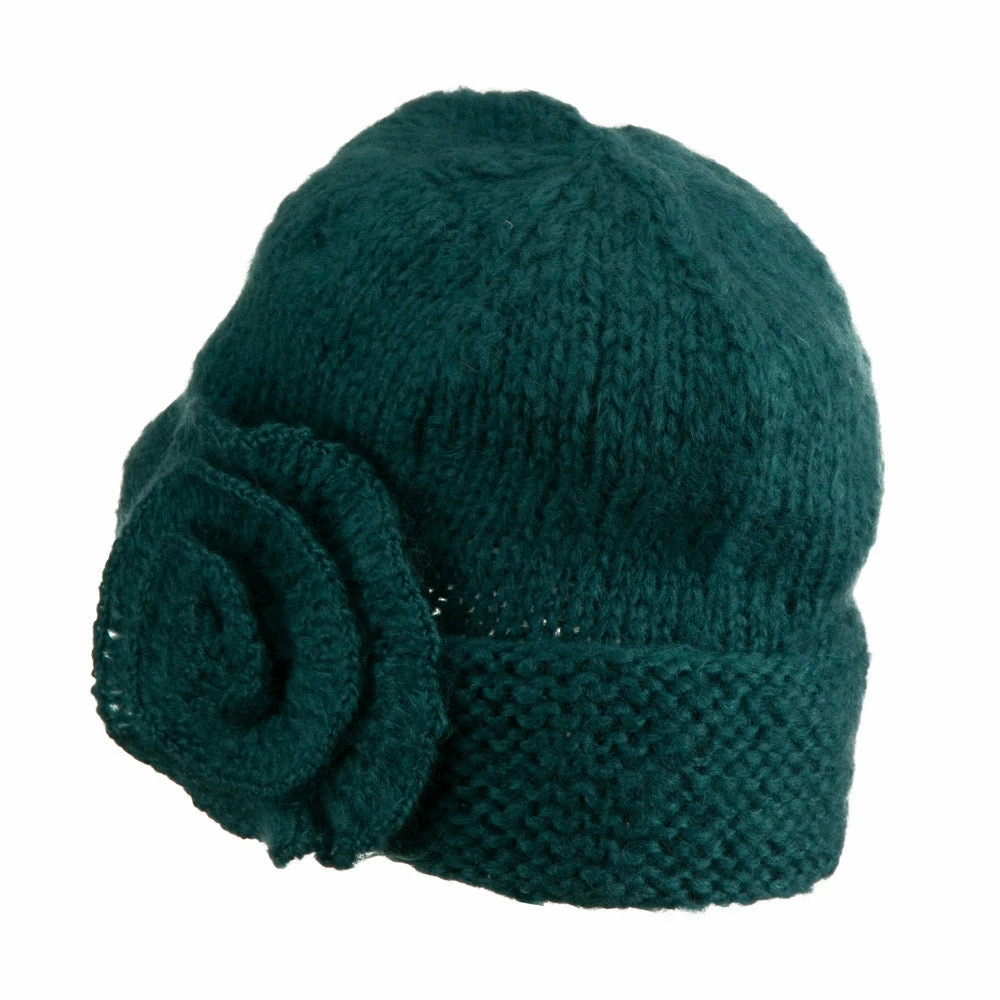 Jeanne Simmons Ladies Flower Accent Cuff Beanie - Image 2