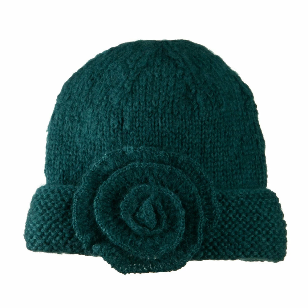 Jeanne Simmons Ladies Flower Accent Cuff Beanie - Image 5