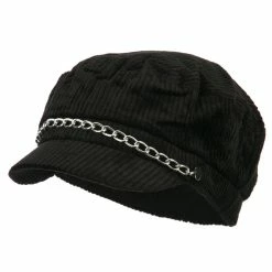 Jeanne Simmons Corduroy Chain Newsboy Hat