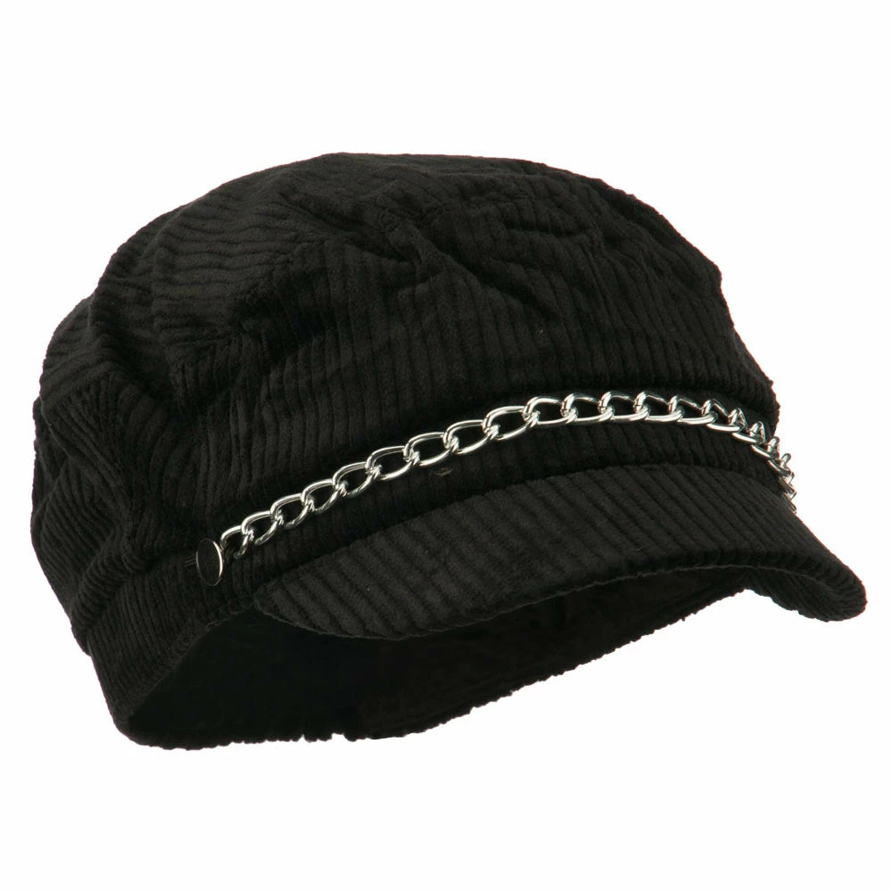 Jeanne Simmons Corduroy Chain Newsboy Hat - Image 4
