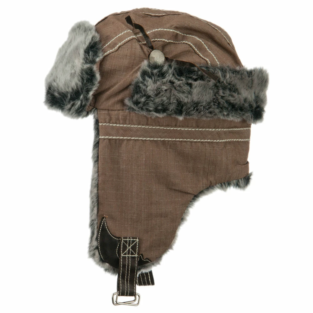 City Hunter Chambray Faux Fur Trooper Hat - Image 8