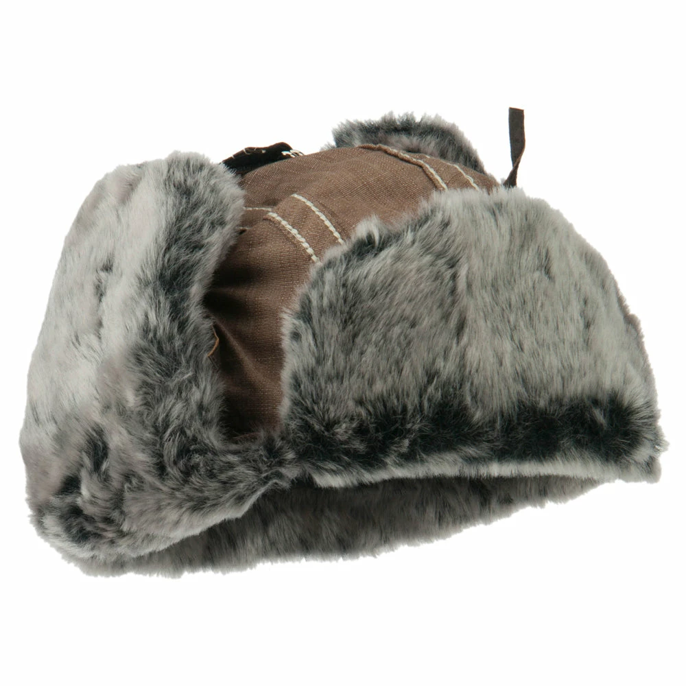City Hunter Chambray Faux Fur Trooper Hat - Image 10