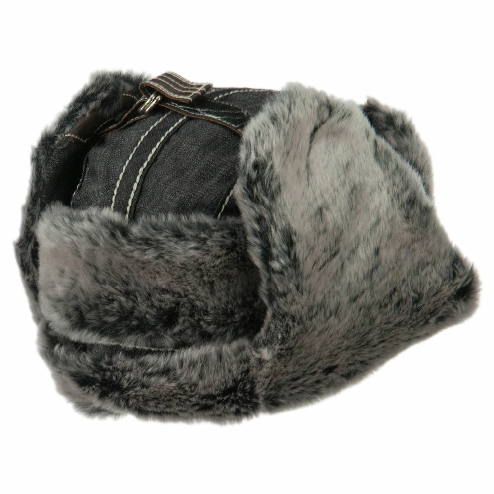 City Hunter Chambray Faux Fur Trooper Hat - Image 14