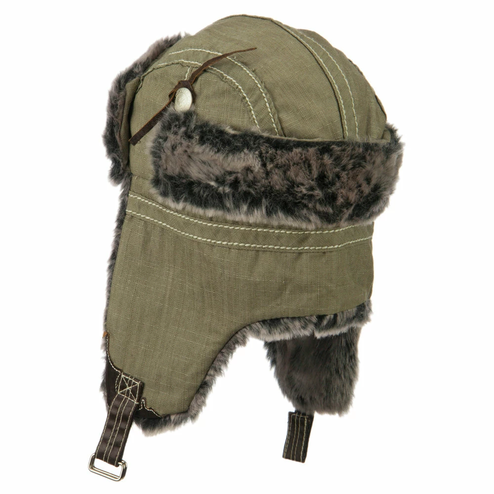 City Hunter Chambray Faux Fur Trooper Hat - Image 17