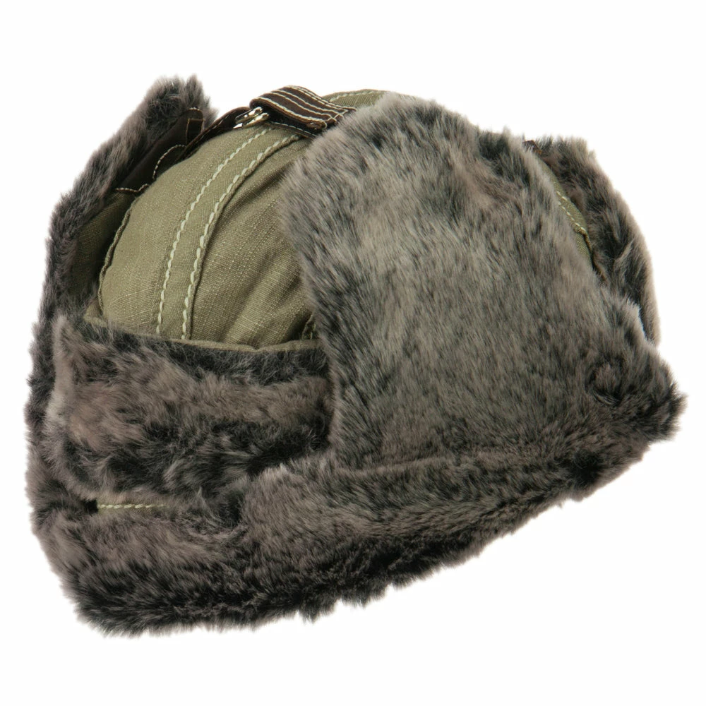 City Hunter Chambray Faux Fur Trooper Hat - Image 19