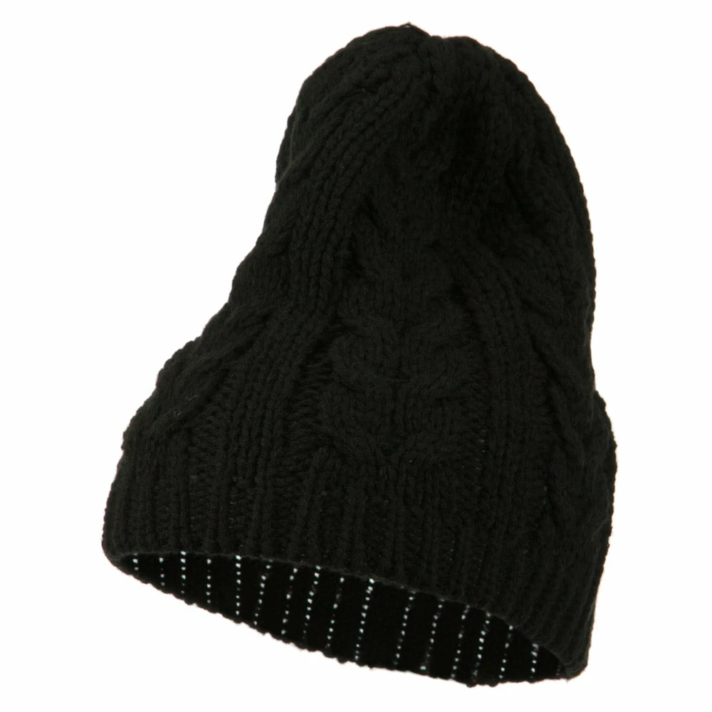 Jeanne Simmons Acrylic Cable Design Beanie Hat