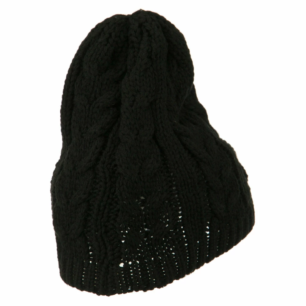 Jeanne Simmons Acrylic Cable Design Beanie Hat - Image 3