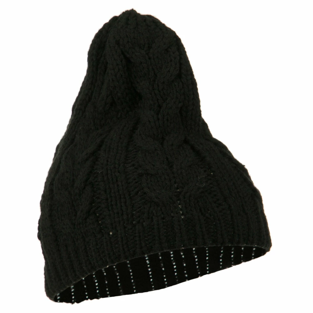 Jeanne Simmons Acrylic Cable Design Beanie Hat - Image 4