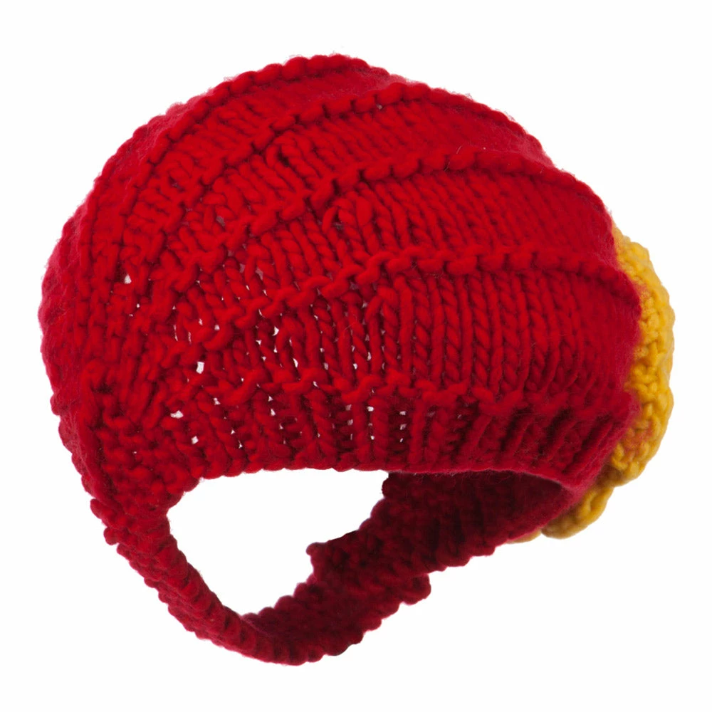Jeanne Simmons Girl's Flower Detail Chin Ski Beanie - Image 3