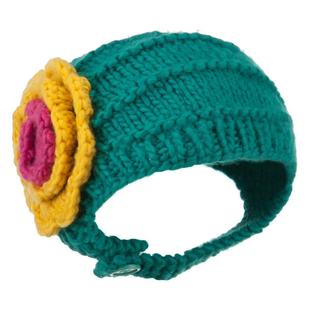 Jeanne Simmons Girl's Flower Detail Chin Ski Beanie - Image 6