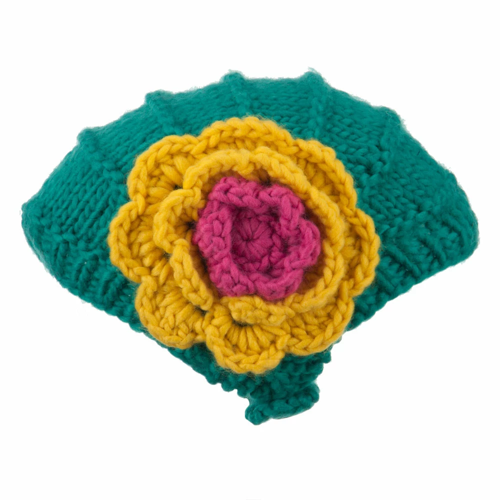 Jeanne Simmons Girl's Flower Detail Chin Ski Beanie - Image 10