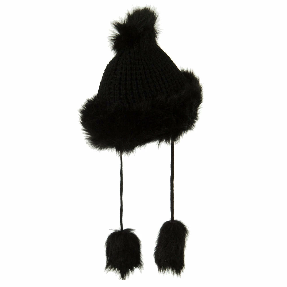 Jeanne Simmons Ladies Crocheted Knit Pom Ski Beanie - Image 13