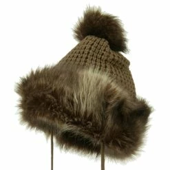 Jeanne Simmons Ladies Crocheted Knit Pom Ski Beanie