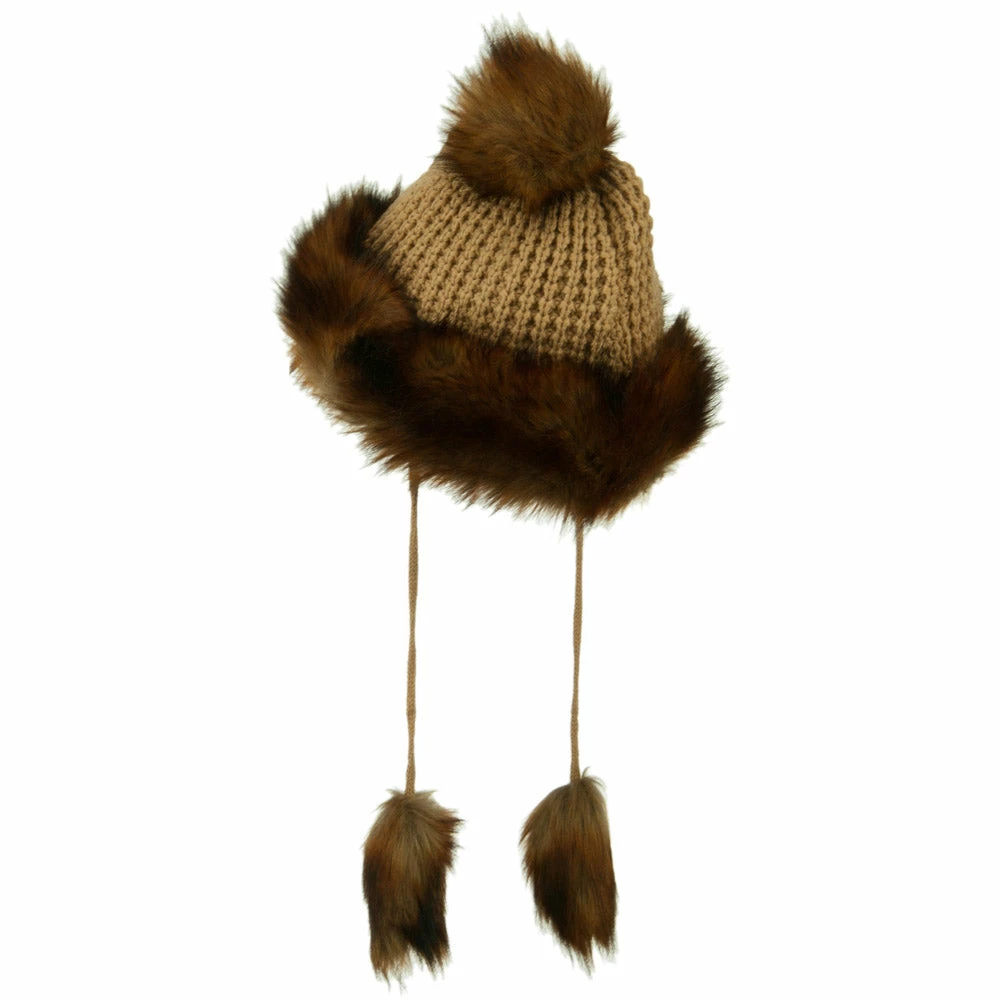 Jeanne Simmons Ladies Crocheted Knit Pom Ski Beanie - Image 7