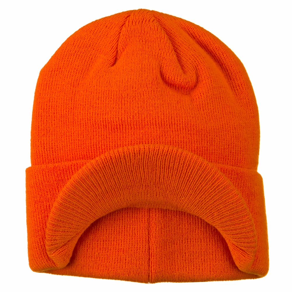 MG Cuff Knitted Beanie With Visor Bill - Image 27