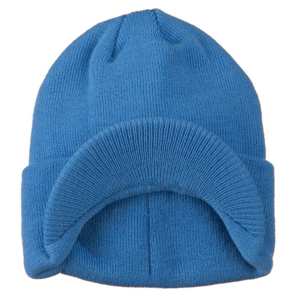 MG Cuff Knitted Beanie With Visor Bill - Image 49